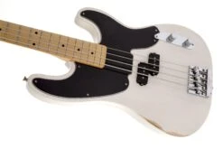 Fender Mike Dirnt Road Worn Precision Bass, Maple Fingerboard, White Blonde 0138412701 -L.A MUSIC Instruments 0138412701 gtr cntbdyleft 001 nr