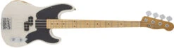 Fender Mike Dirnt Road Worn Precision Bass, Maple Fingerboard, White Blonde 0138412701