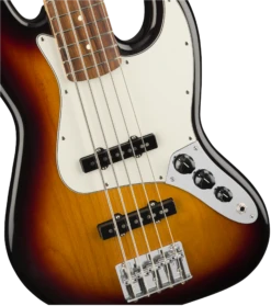 Fender Player Jazz Bass V, Pau Ferro Fingerboard, 3-Color Sunburst 0149953500 -L.A MUSIC Instruments 0149953500 gtr frtbdydtl 001 nr