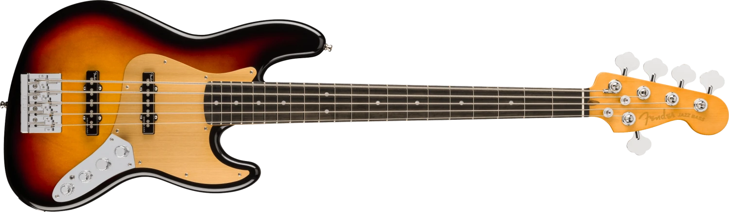 Fender American Ultra II Jazz Bass V Ebony Fingerboard, Ultraburst 0199121712 1 Fender American Ultra II Jazz Bass V Ebony Fingerboard, Ultraburst 0199121712