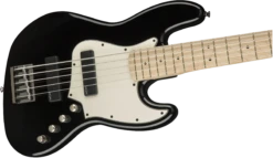 Squier Contemporary Active Jazz Bass V HH Maple Fingerboard In Black 0370460506 -L.A MUSIC Instruments 0370460506 gtr cntbdyright 001 nr