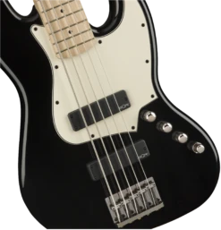 Squier Contemporary Active Jazz Bass V HH Maple Fingerboard In Black 0370460506 -L.A MUSIC Instruments 0370460506 gtr frtbdydtl 001 nr