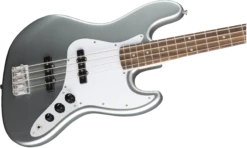 Squier Affinity Series Jazz Bass, Slick Silver 0370760581 -L.A MUSIC Instruments 0370760581 gtr cntbdyright 001 nr