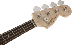 Squier Affinity Series Jazz Bass, Slick Silver 0370760581 -L.A MUSIC Instruments 0370760581 gtr hdstckfrt 001 nr