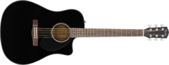 Fender CD-60SCE Dreadnought, Walnut Fingerboard Black