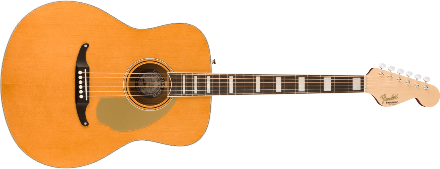 Fender California Vintage Palomino With Case, Gold Pickguard, Aged Natural 0971042334 1 Fender California Vintage Palomino With Case, Gold Pickguard, Aged Natural 0971042334