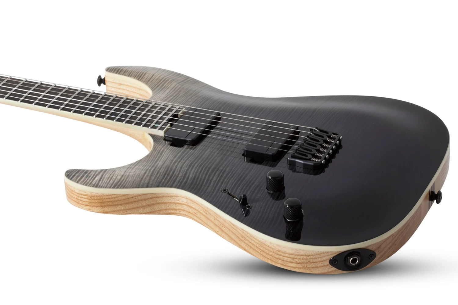 Schecter C-1 SLS ELITE Left Handed With Swamp Ash Body Flamed Maple Top, Black Fade Burst 1360-SHC 2 Schecter C-1 SLS ELITE Left Handed With Swamp Ash Body Flamed Maple Top, Black Fade Burst 1360-SHC - Image 2