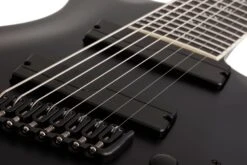 Schecter C-8 Multiscale SLS Elite Evil Twin Electric Guitar, Satin Black 1368-SHC -L.A MUSIC Instruments 1368 SHC hqw 4