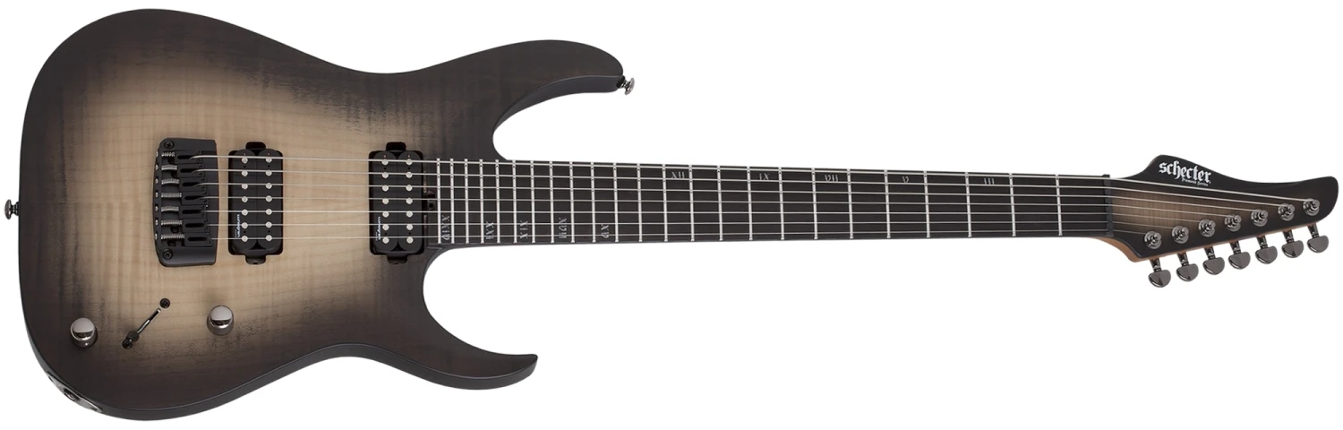 Schecter Banshee Mach-7 7-String Electric Guitar Ember Burst 2020 1424-SHC 1 Schecter Banshee Mach-7 7-String Electric Guitar Ember Burst 2020 1424-SHC