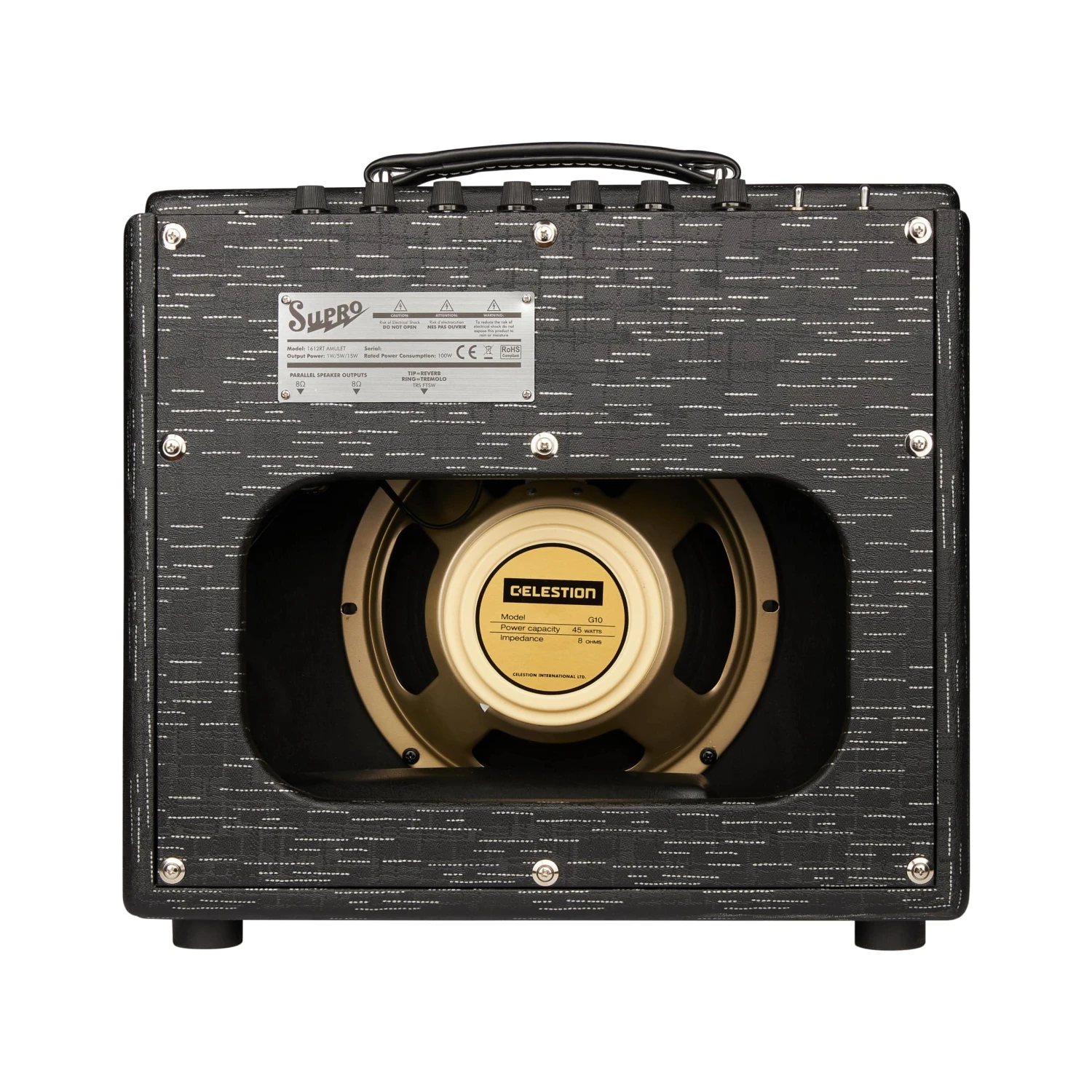 Supro Amulet 15 Watt 1x10 Tube Guitar Combo Amp, Black Scandia 1612RT 2 Supro Amulet 15 Watt 1x10 Tube Guitar Combo Amp, Black Scandia 1612RT - Image 2