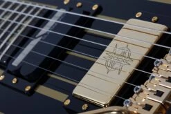 Schecter Synyster Custom-S Left Handed Electric Bass Gloss Black With Gold Stripes 1745-SHC -L.A MUSIC Instruments 1745 SHC hqw 4