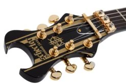 Schecter Synyster Custom-S Left Handed Electric Bass Gloss Black With Gold Stripes 1745-SHC -L.A MUSIC Instruments 1745 SHC hqw 9