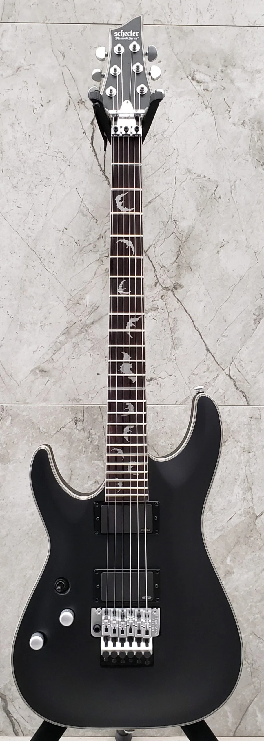 Schecter DAMIEN PLATINUM 6 FR LH SBK LEFT HANDED Satin Black Guitar With EMG 81, 85 Pickups 1184-SHC 9 Schecter DAMIEN PLATINUM 6 FR LH SBK LEFT HANDED Satin Black Guitar With EMG 81, 85 Pickups 1184-SHC - Image 9