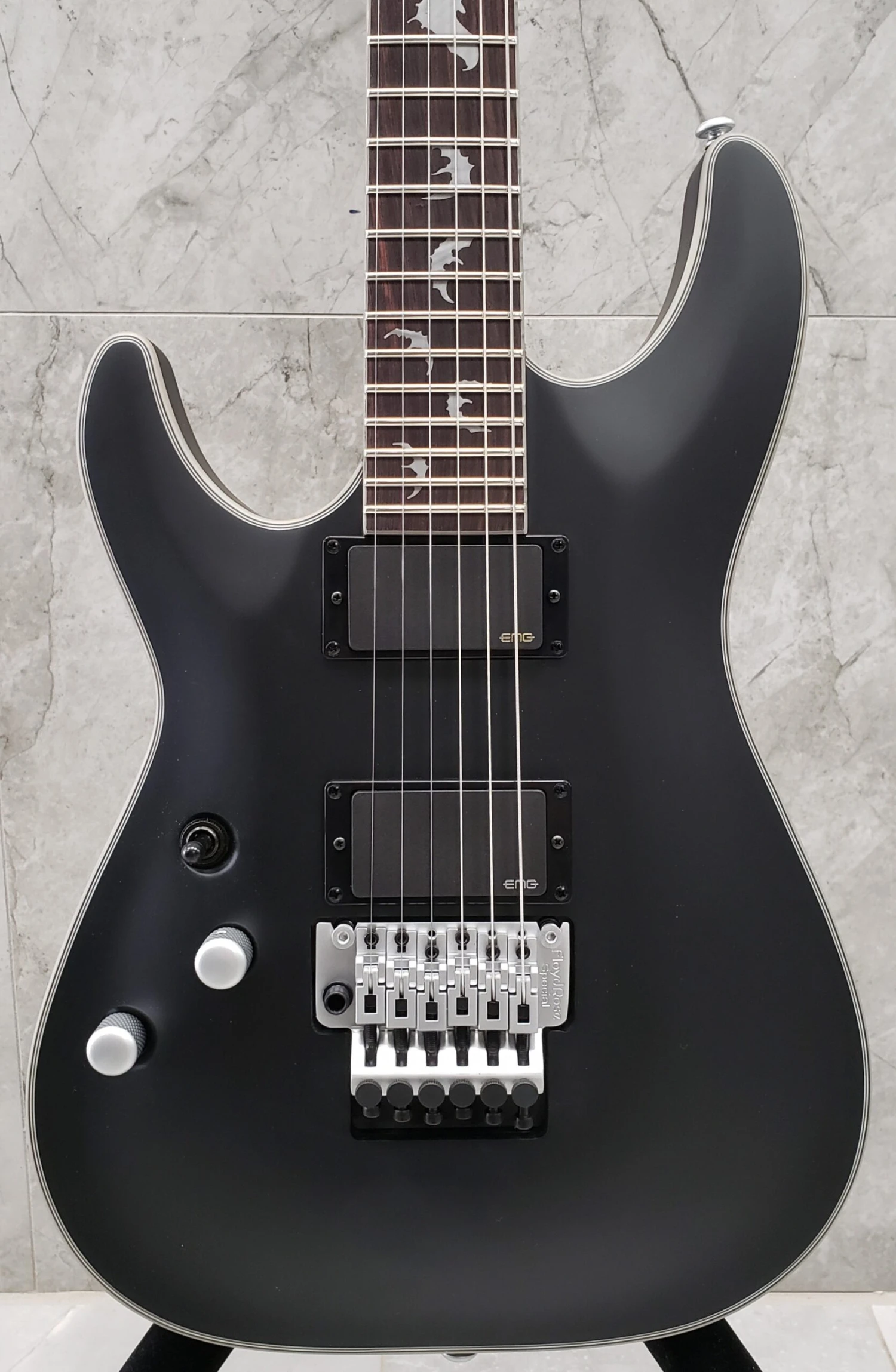 Schecter DAMIEN PLATINUM 6 FR LH SBK LEFT HANDED Satin Black Guitar With EMG 81, 85 Pickups 1184-SHC 3 Schecter DAMIEN PLATINUM 6 FR LH SBK LEFT HANDED Satin Black Guitar With EMG 81, 85 Pickups 1184-SHC - Image 3