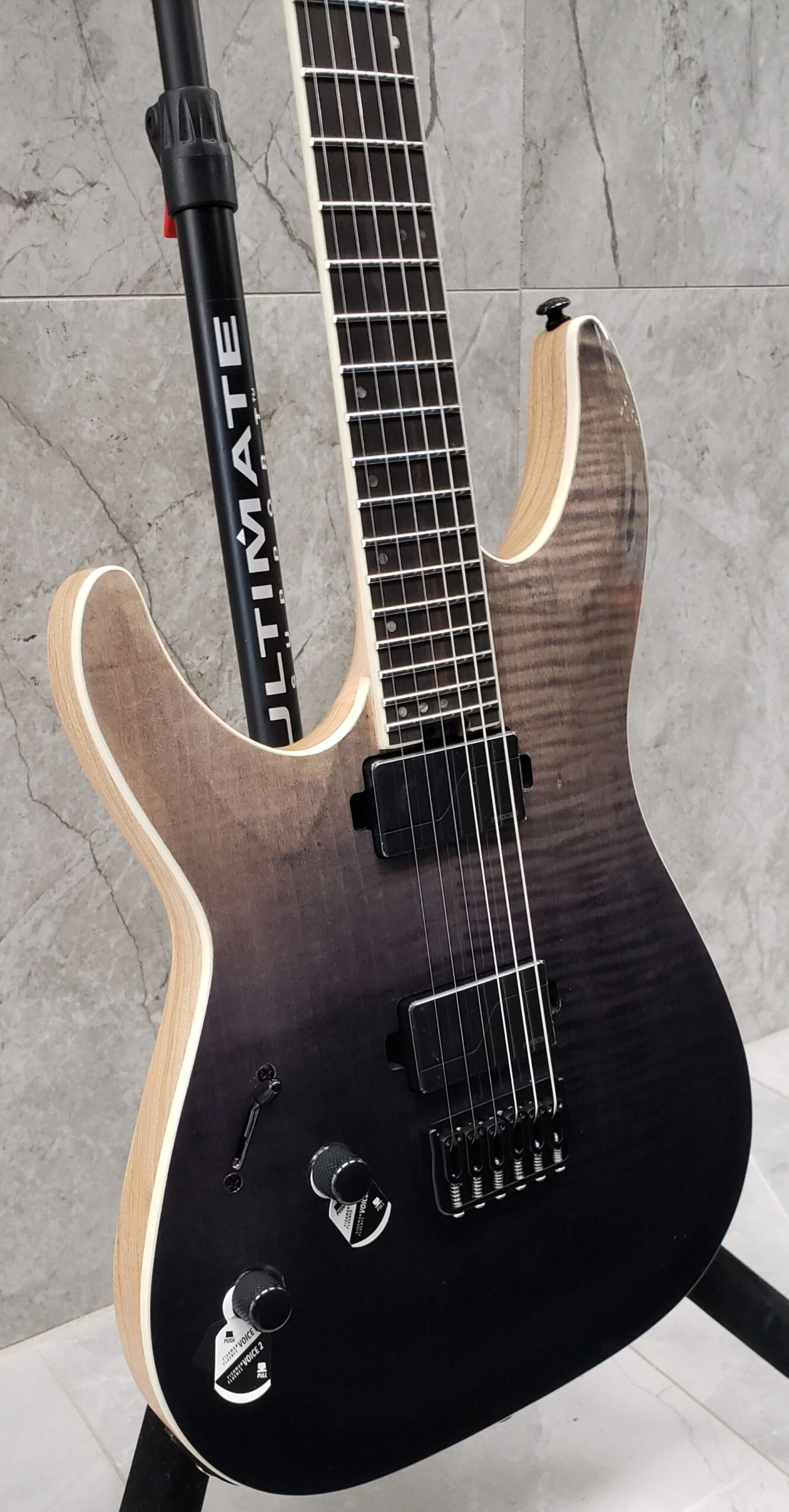 Schecter C-1 SLS ELITE Left Handed With Swamp Ash Body Flamed Maple Top, Black Fade Burst 1360-SHC 6 Schecter C-1 SLS ELITE Left Handed With Swamp Ash Body Flamed Maple Top, Black Fade Burst 1360-SHC - Image 6