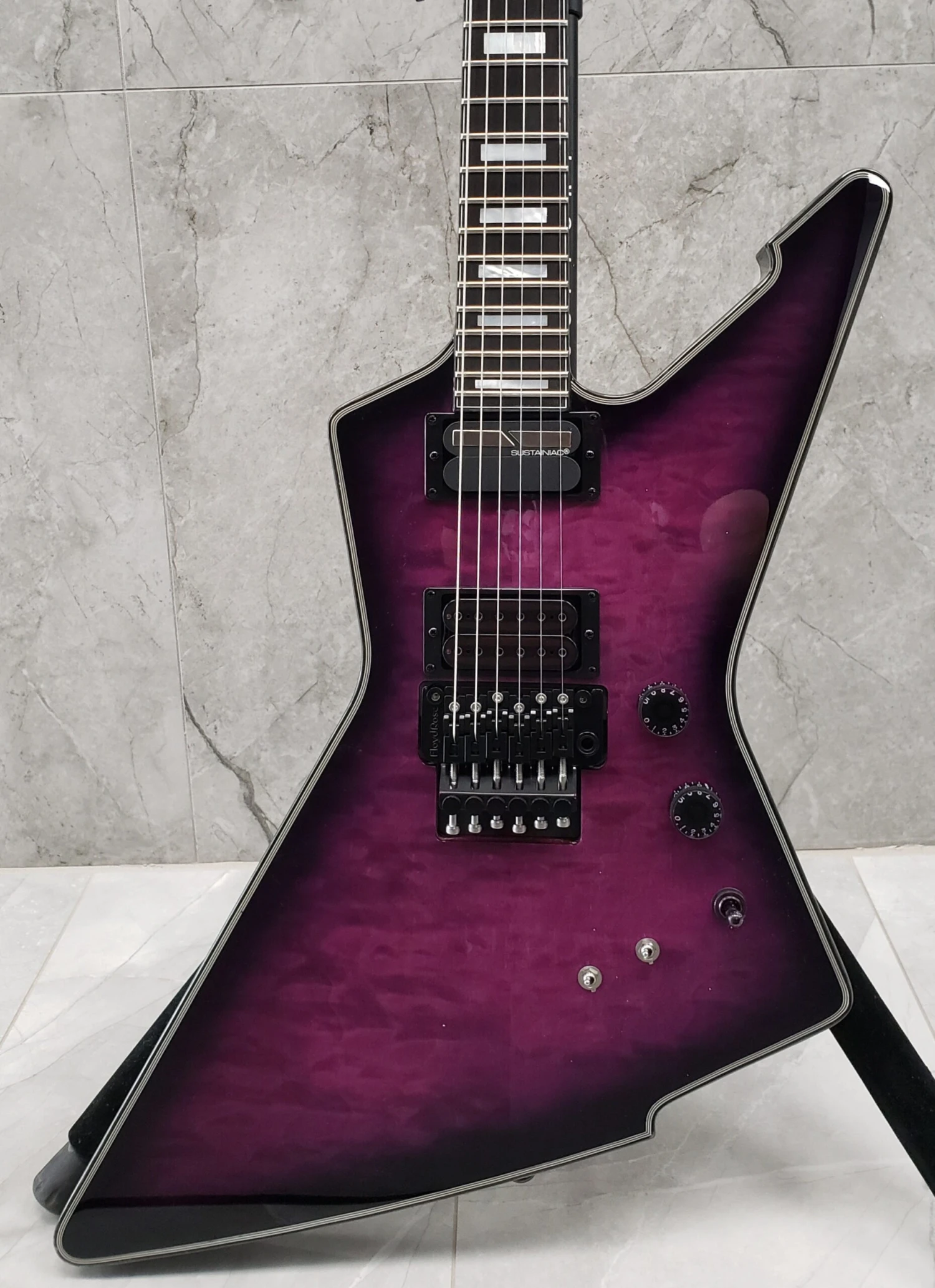 Schecter E-1 FR S Special Edition 6 String Electric Guitar - Trans Purple Burst W/ Sustainiac 3071-SHC 1 Schecter E-1 FR S Special Edition 6 String Electric Guitar - Trans Purple Burst W/ Sustainiac 3071-SHC