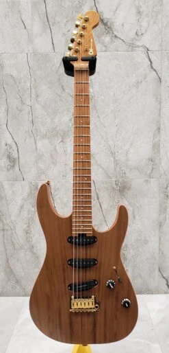 CHARVEL Pro-Mod DK22 SSS 2PT CM Mahogany With Walnut Caramelized Maple Fingerboard Natural 2969016557 SERIAL NUMBER MC22005397 - 7.0 LBS -L.A MUSIC Instruments 20220830 145550