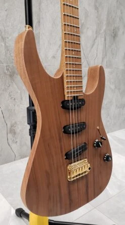 CHARVEL Pro-Mod DK22 SSS 2PT CM Mahogany With Walnut Caramelized Maple Fingerboard Natural 2969016557 SERIAL NUMBER MC22005397 - 7.0 LBS -L.A MUSIC Instruments 20220830 145645