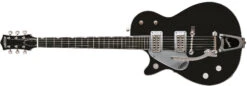 Gretsch G6128TLH Duo Jetwith Bigsby, Left-Handed, Ebony Fingerboard, Black 2400420806