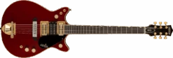 GRETSCH G6131-MY-RB Limited Edition Malcolm Young Signature Jet Ebony Fingerboard, Vintage Firebird Red 2411916845 SERIAL NUMBER JT22041584 - 7.6 LBS -L.A MUSIC Instruments 2411916845 gre ins frt 1 rr
