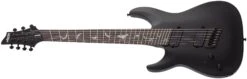 Schecter Damien-7 Multiscale 7-String Left-Handed Electric Guitar, Satin Black 2478-SHC