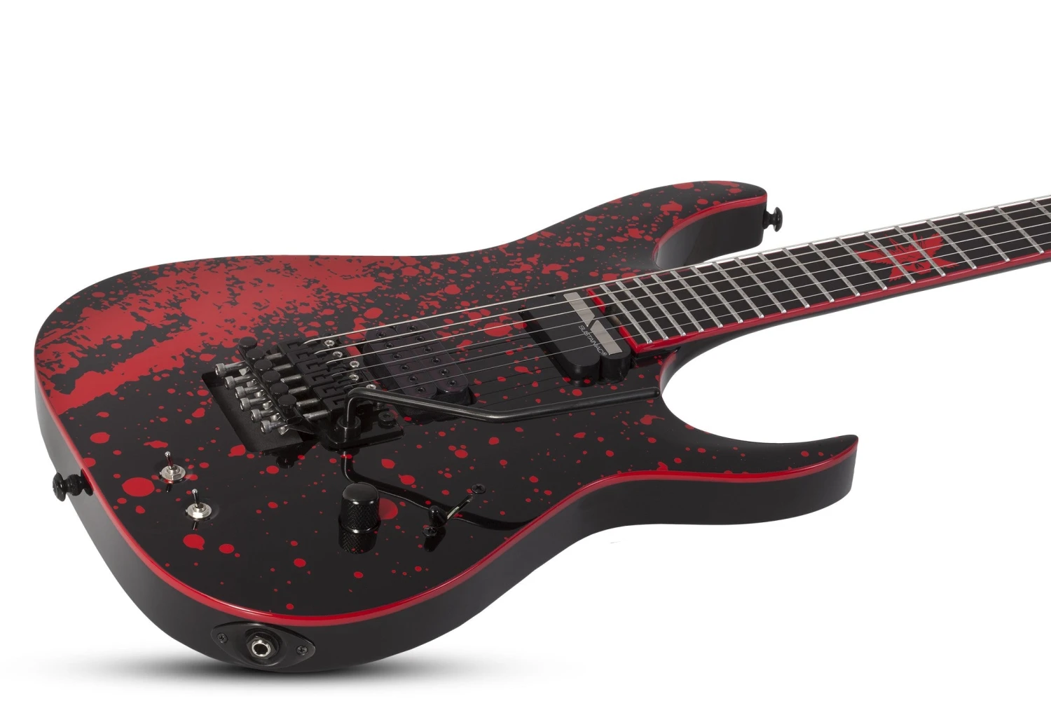 Schecter Sullivan King Banshee-6 FR-S Sustainiac Electric Guitar, Obsidian Blood 2484-SHC 3 Schecter Sullivan King Banshee-6 FR-S Sustainiac Electric Guitar, Obsidian Blood 2484-SHC - Image 3
