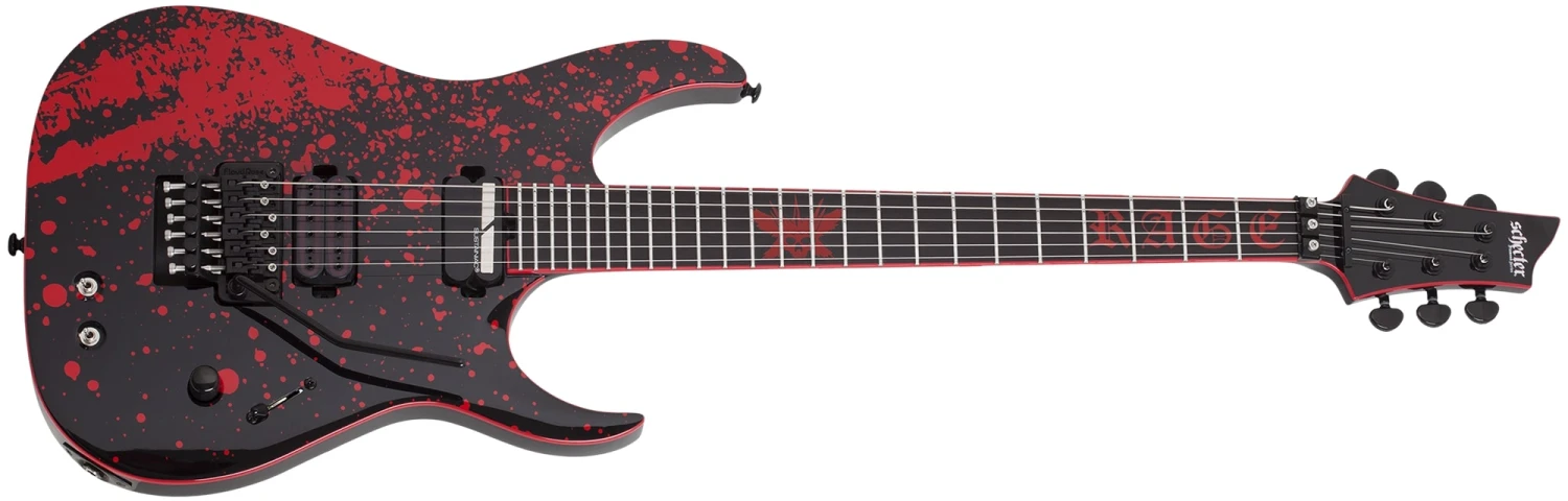 Schecter Sullivan King Banshee-6 FR-S Sustainiac Electric Guitar, Obsidian Blood 2484-SHC 1 Schecter Sullivan King Banshee-6 FR-S Sustainiac Electric Guitar, Obsidian Blood 2484-SHC