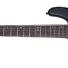Schecter Stiletto Stealth-5 Left-Handed 5-String Electric Bass Guitar, 24 Frets, Thin 'C' Shape, Satin Black 2527-SHC