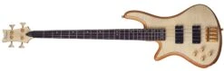 Schecter Stiletto Custom-4 Left-Handed Electric Bass, Natural Satin 2532-SHC