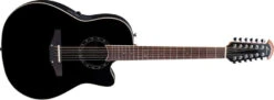 Ovation Standard Balladeer, Deep Contour Cutaway 12-String, Black 2751AX-5_110772
