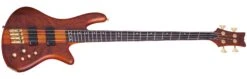 Schecter 4-String Fanned Fret Bass Guitar (Honey Stain) W/ Geartree Cloth And Hard Case 2793-SHC
