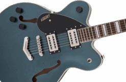 Gretsch G2622LH STREAMLINER™ CENTER BLOCK WITH V-STOPTAIL, LEFT-HANDED GUNMETAL 2806320568 -L.A MUSIC Instruments 2806320568 gtr frtbdydtl 001 nr