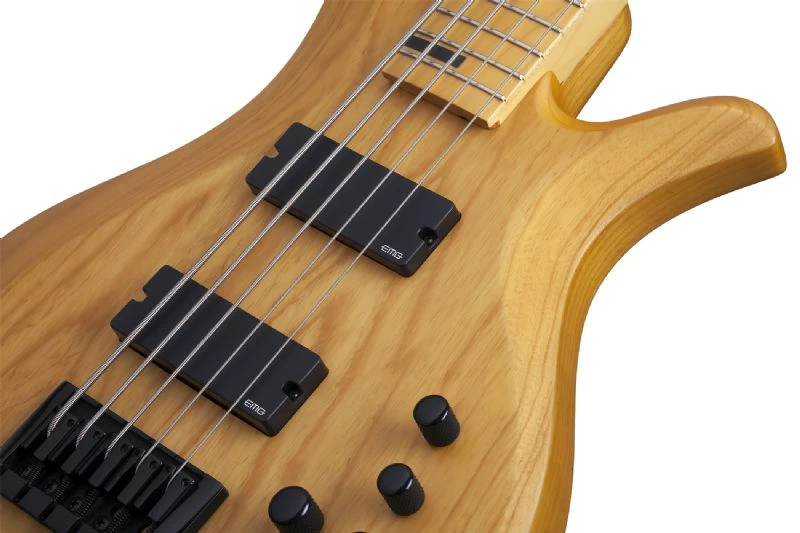 Schecter 5-string Electric Bass With Swamp Ash Body, Maple Neck Maple Fingerboard Active EQ Aged Natural 2853-SHC 3 Schecter 5-string Electric Bass With Swamp Ash Body, Maple Neck Maple Fingerboard Active EQ Aged Natural 2853-SHC - Image 3