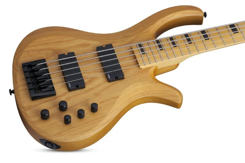 Schecter 5-string Electric Bass With Swamp Ash Body, Maple Neck Maple Fingerboard Active EQ Aged Natural 2853-SHC 4 Schecter 5-string Electric Bass With Swamp Ash Body, Maple Neck Maple Fingerboard Active EQ Aged Natural 2853-SHC - Image 4