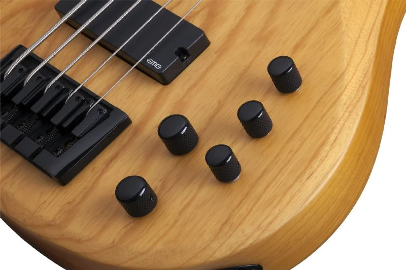 Schecter 5-string Electric Bass With Swamp Ash Body, Maple Neck Maple Fingerboard Active EQ Aged Natural 2853-SHC 8 Schecter 5-string Electric Bass With Swamp Ash Body, Maple Neck Maple Fingerboard Active EQ Aged Natural 2853-SHC - Image 8