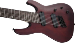 Jackson X Series Dinky Arch Top DKAF8 MS Multi-Scale Stained Mahogany -L.A MUSIC Instruments 2911638557 gtr cntbdyleft 001 nr