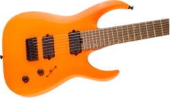 JACKSON Pro Series Signature Misha Mansoor Juggernaut HT7 Caramelized Maple Fingerboard Neon Orange 2914007580 6 JACKSON Pro Series Signature Misha Mansoor Juggernaut HT7 Caramelized Maple Fingerboard Neon Orange 2914007580 -L.A MUSIC Instruments 2914007580 gtr cntbdyright 001 nr