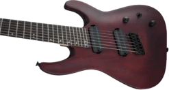 Jackson X Series Dinky Arch Top DKAF7 MS Multi-Scale Stained Mahogany -L.A MUSIC Instruments 2916173557 gtr cntbdyleft 001 nr