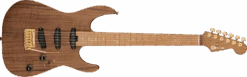 CHARVEL Pro-Mod DK22 SSS 2PT CM Mahogany With Walnut Caramelized Maple Fingerboard Natural 2969016557 SERIAL NUMBER MC22005397 - 7.0 LBS -L.A MUSIC Instruments 2969016557 cha ins frt 1 rr