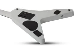 Schecter Randy Weitzel V-7 FR Electric Guitar, Satin White 335-SHC -L.A MUSIC Instruments 335 SHC hqw angle3