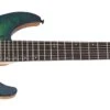Schecter C-7 Pro 7 String Electric Guitar Aqua Burst 3638-SHC