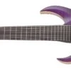 Schecter John Browne Tao-8 Left Handed 8 String Electric Guitar, Satin Trans Purple 467-SHC