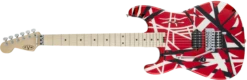 EVH Striped Series LEFT HANDED Red, Black, White, Maple Fingerboard, Red, Black And White Stripes 5107912503
