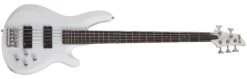 Schecter C-5 Deluxe 5-String Electric Bass, Satin White 587-SHC