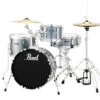 Pearl Roadshow Drum Kit With18,10,14, Snare Drum, Hardware And Cymbals In Charcoal Metallic