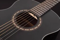 Washburn Apprentice G-Mini 6-String Acoustic Guitar Matte Black AGM5BMK-A -L.A MUSIC Instruments AGM5BMK A hqw angle3