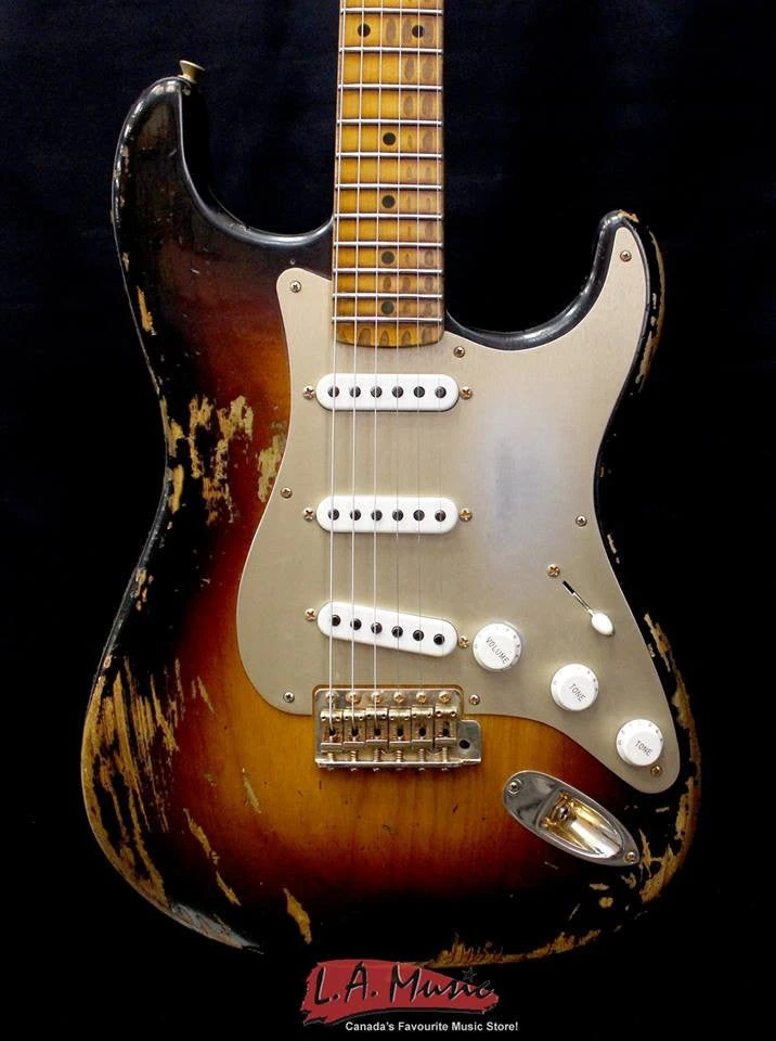 Fender Custom Shop Limited Edition Golden '50s 1954 Stratocaster 2 Tone Sunburst 9235400803 1 Fender Custom Shop Limited Edition Golden '50s 1954 Stratocaster 2 Tone Sunburst 9235400803