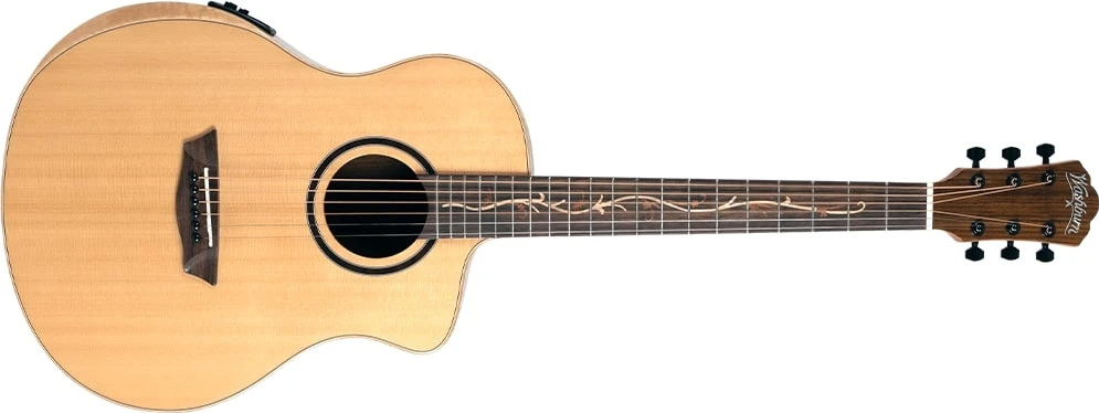 Washburn Bella Tono Suprema Acoustic / Electric Guitar, Natural Gloss BTSC40SCE 1 Washburn Bella Tono Suprema Acoustic / Electric Guitar, Natural Gloss BTSC40SCE