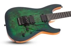 Schecter C-6 Pro FR Aqua Burst 3635-SHC -L.A MUSIC Instruments C 6 PRO FR AQB BODYTILT HIGHRES