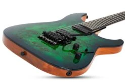 Schecter C-6 Pro FR Aqua Burst 3635-SHC -L.A MUSIC Instruments C 6 PRO FR AQB BODY LAYING HIGHRES
